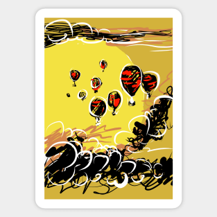 Balloons in the sky Sticker